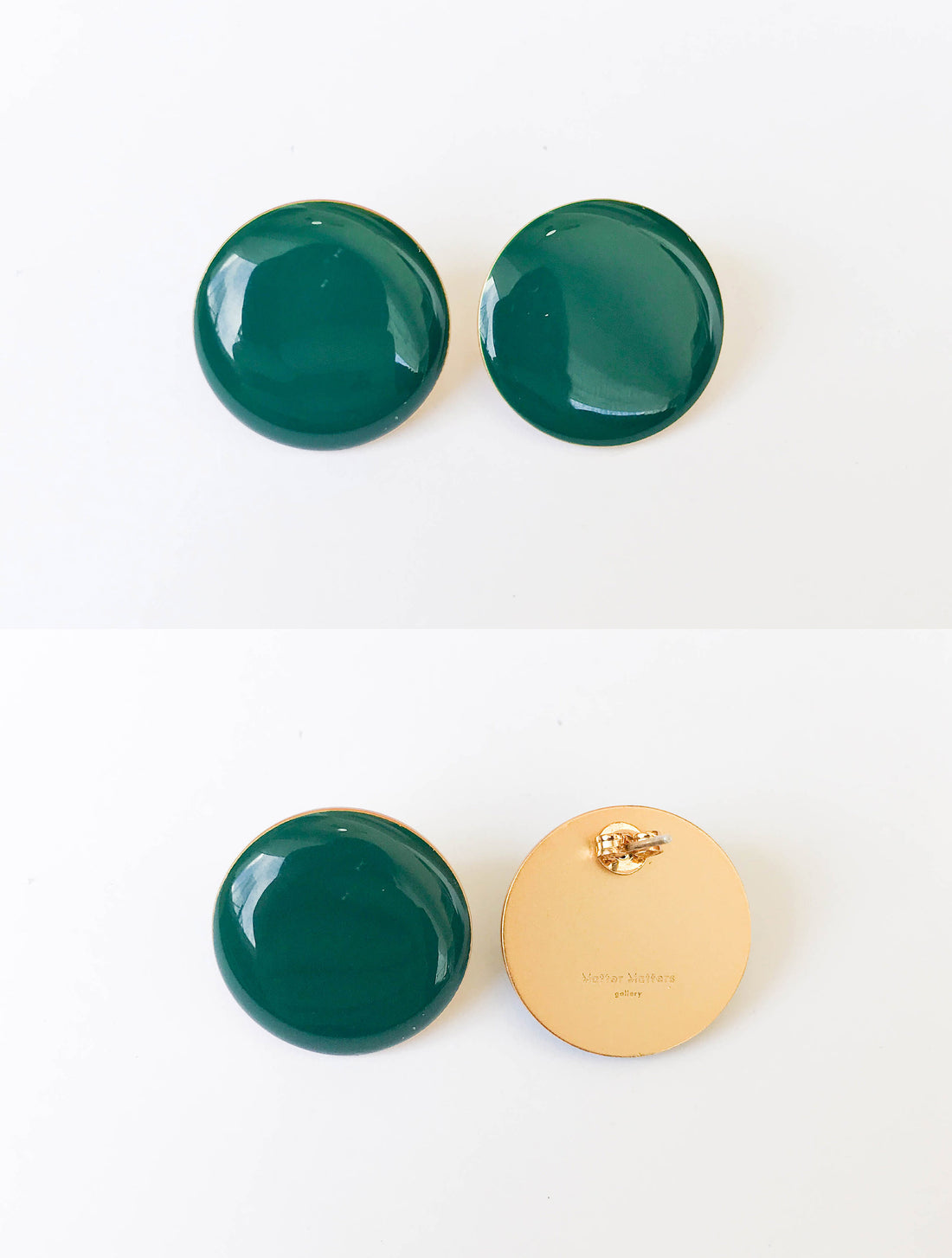 Circle Studs • Dark Teal