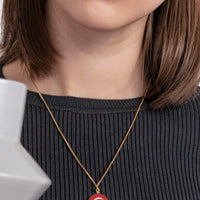 Mountain Necklace • Black & Maroon