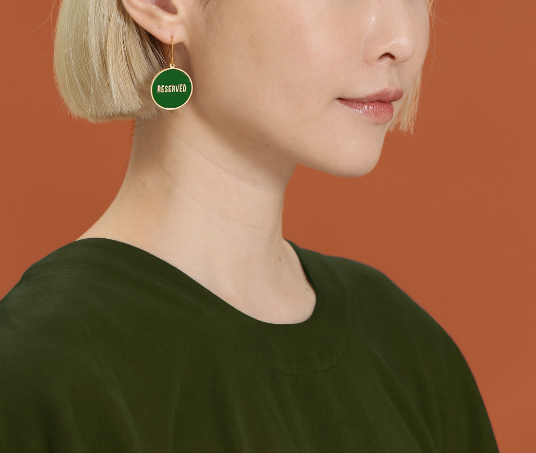 Not for Everyone / Earrings • Green & Purple