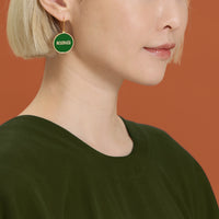 Not for Everyone / Earrings • Green & Purple