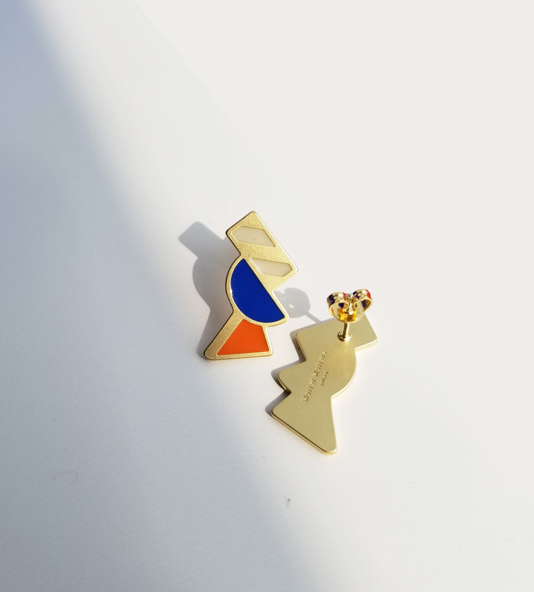 Tilt Earrings • Orange & Blue