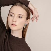 Striped Tri Earrings • Ultramarine