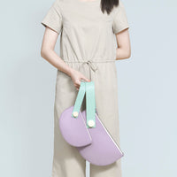 Mini Half Moon Clutch • Lilac + Mint