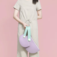 Half Moon Clutch • Lilac + Mint