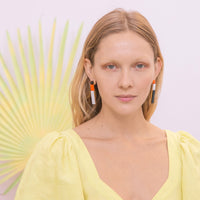York Drop Earrings • Orange