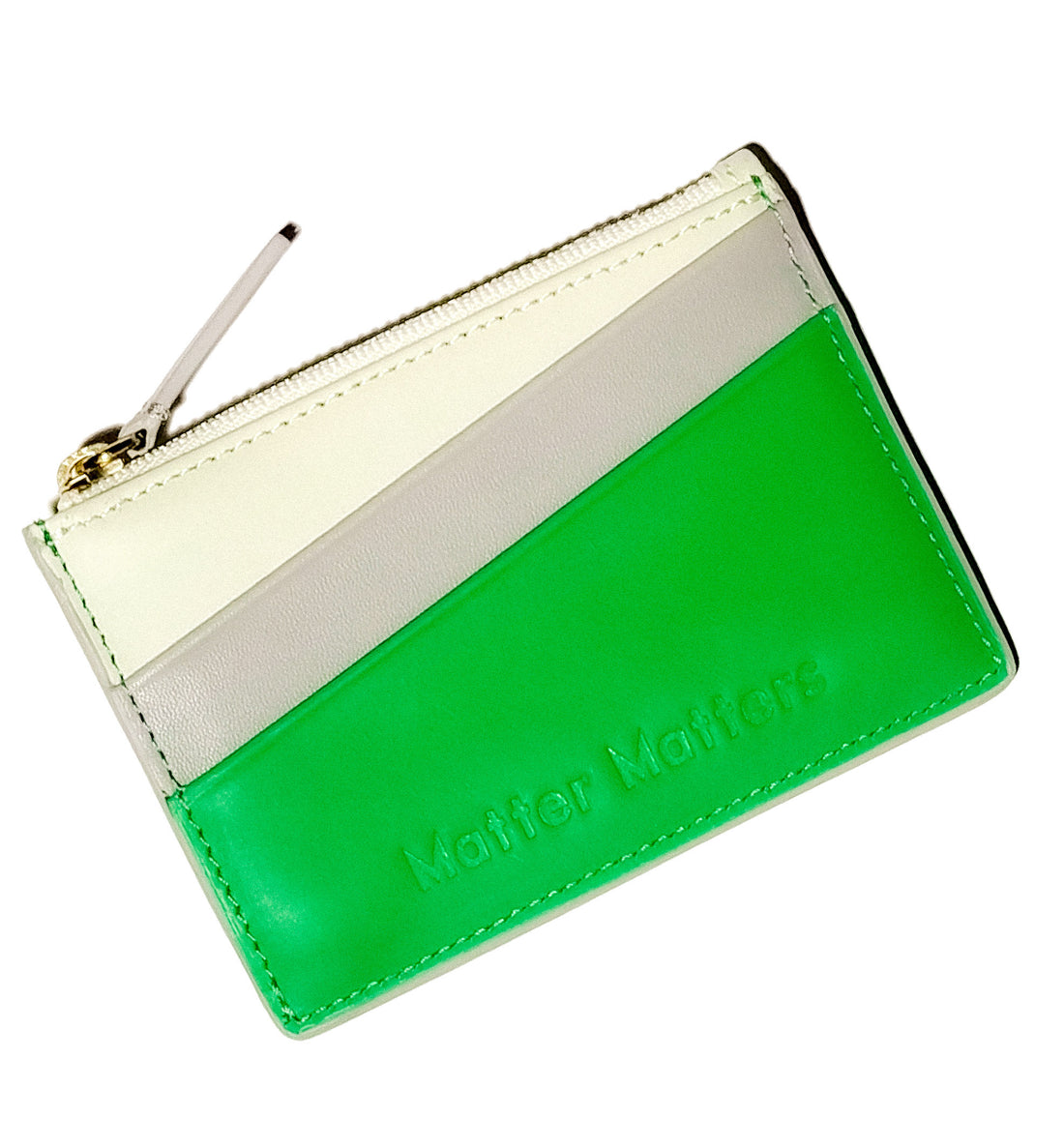 'Good Enough' Zipped Card Holder • Kelly Green