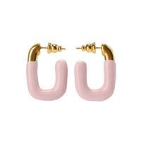 Puffy Hoops • Baby Pink