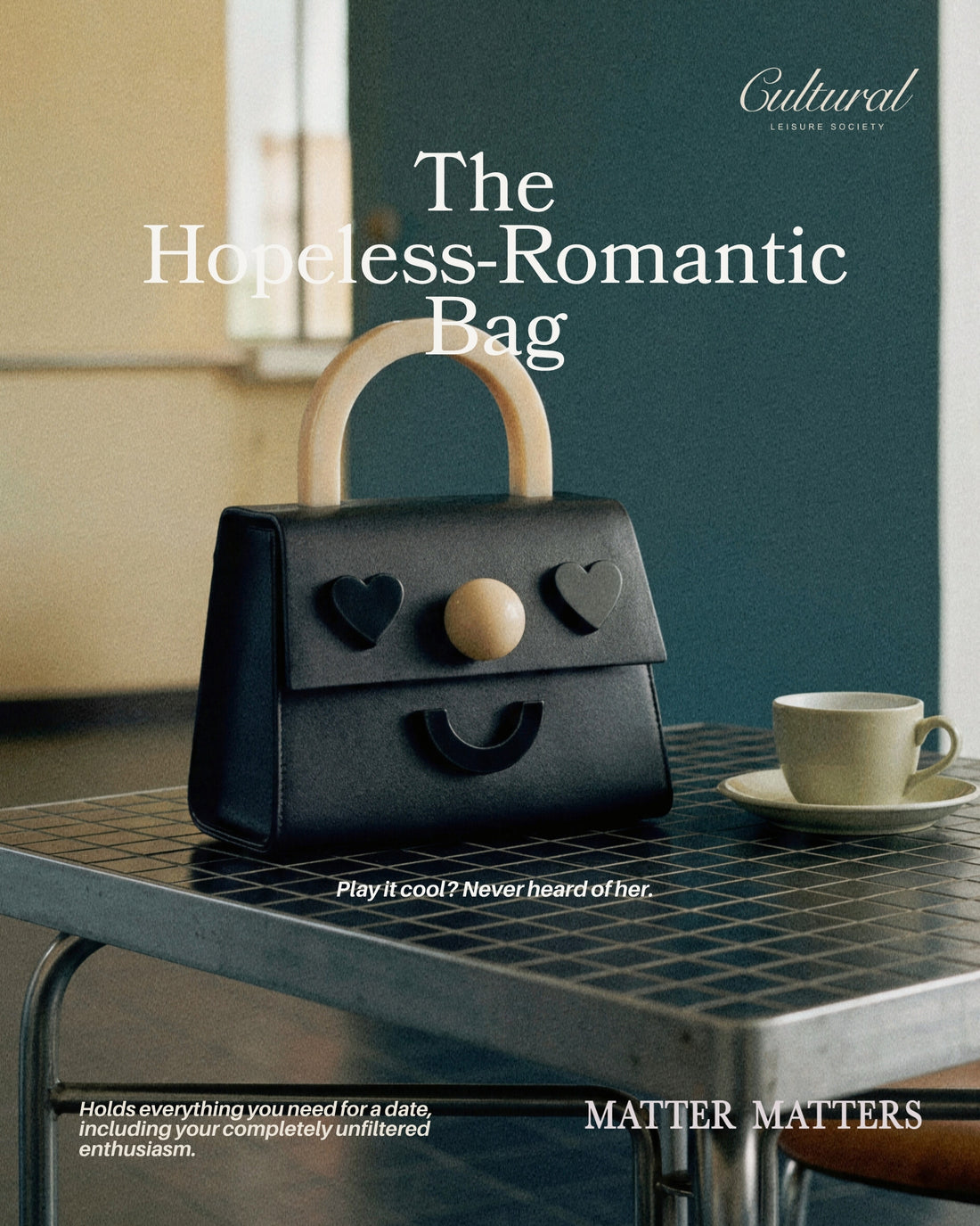 The Hopeless Romantic Bag with Strap  • Black
