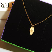 Yes, I Mean No Keytag Necklace • Gold