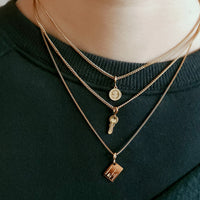 Unlock Key Necklace • Gold