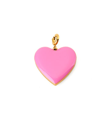 Set Your Heart Pendant • Pink & Forest Green
