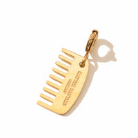 Hello Hair Comb Pendant • Gold