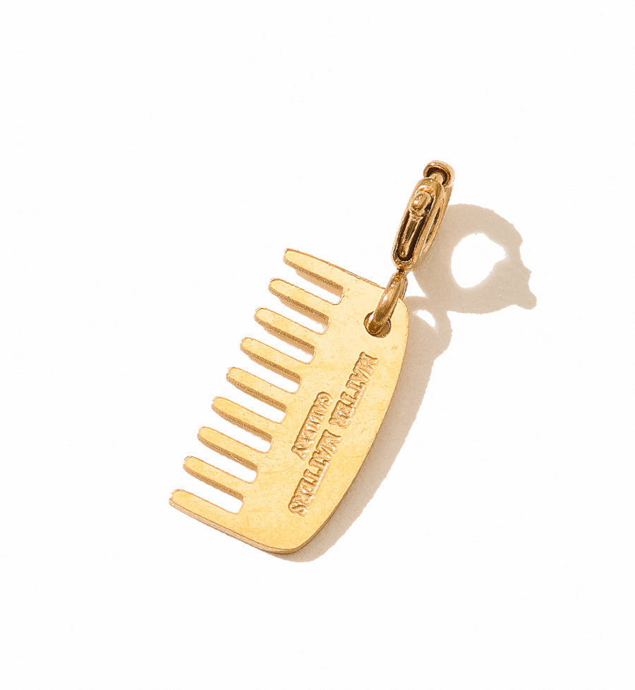 Hello Hair Comb Pendant • Gold