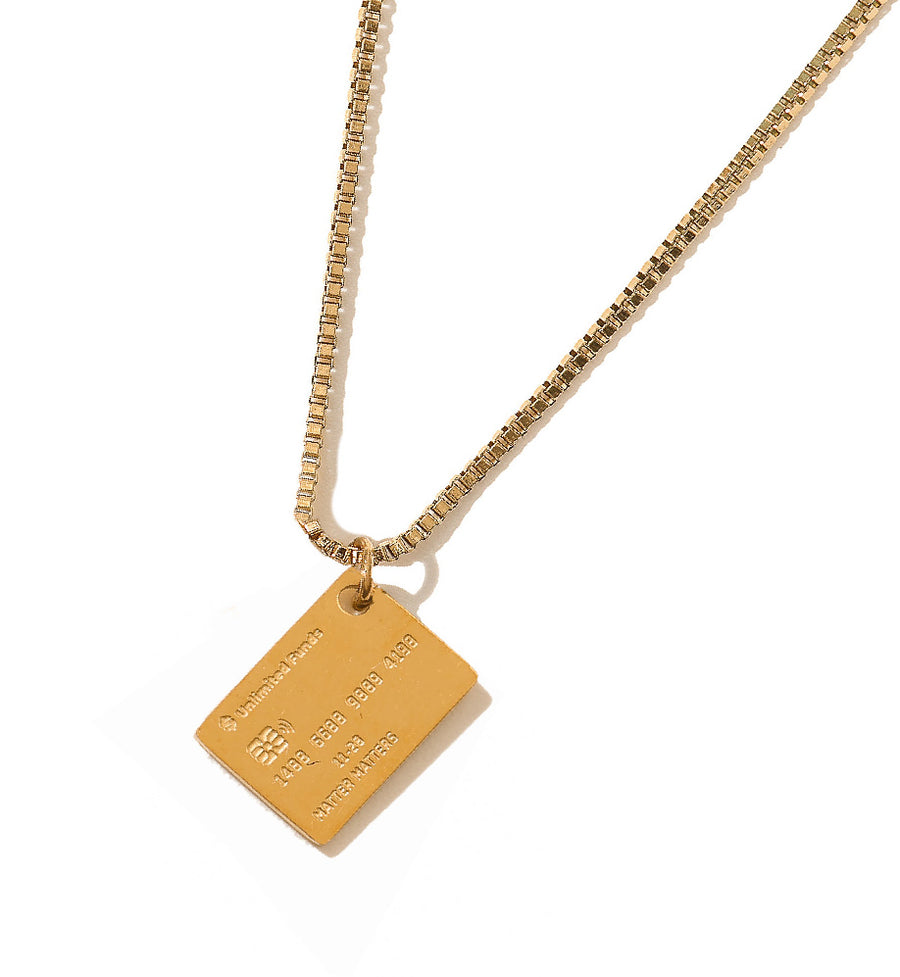 Unlimited Funds Credit Card Pendant • Gold
