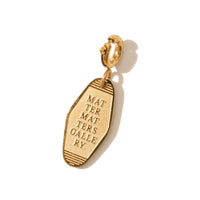 'Miracles happen everyday' Key Tag Pendant • Gold