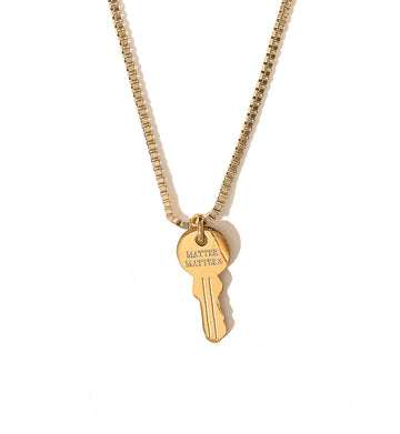 Unlock Key Necklace • Gold