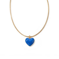 Humble Heart Necklace • Green & Cobalt