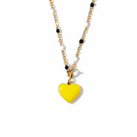 Humble Heart Necklace • Yellow & Orange