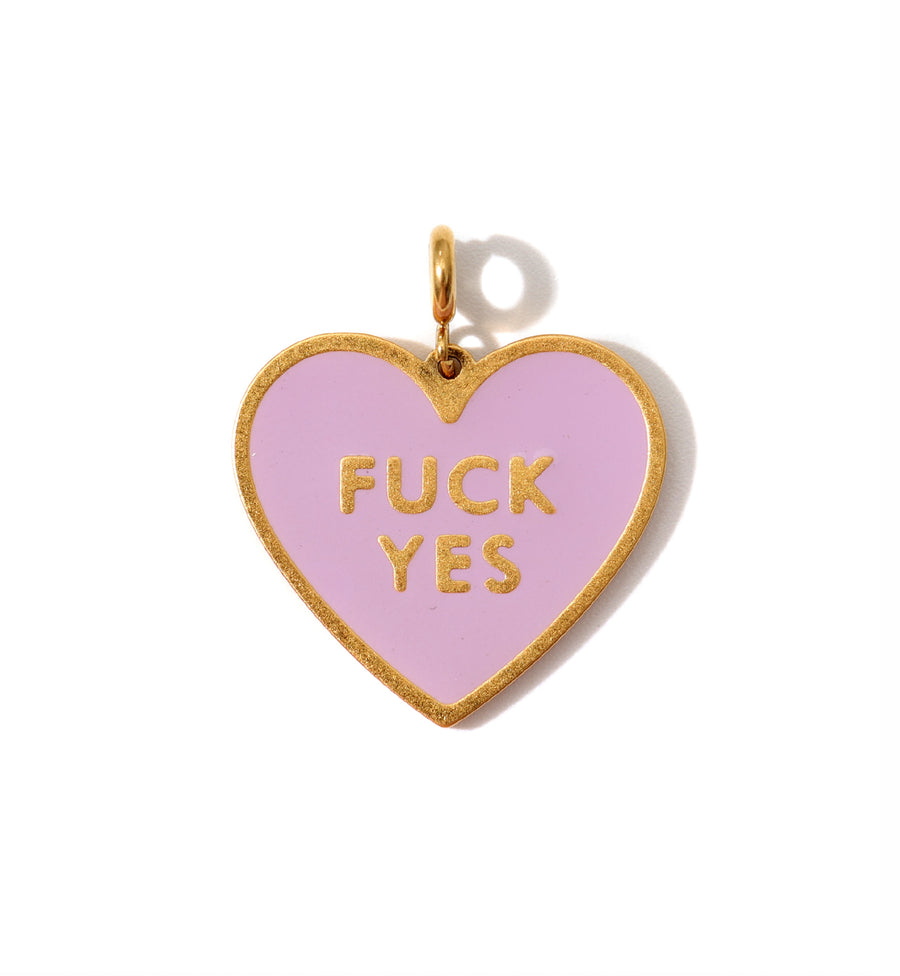 Fuck Yes Pendant • Dusty Pink / Reversible