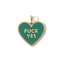 Fuck Yes Necklace • Forest Green