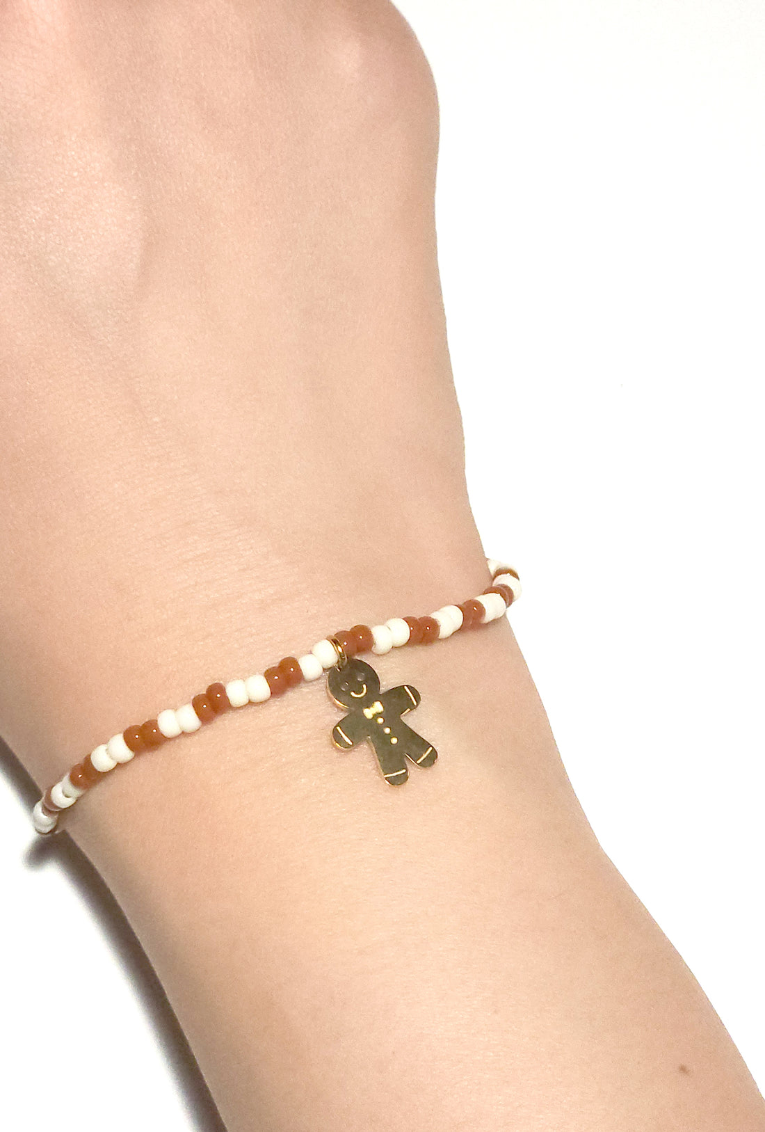 Not Anyone's Gingerbread Man Hoops Bracelet • Brown