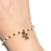 Not Anyone's Gingerbread Man Hoops Bracelet • Brown
