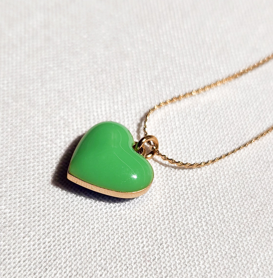 Humble Heart Necklace • Green & Cobalt