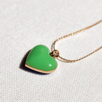 Humble Heart Necklace • Green & Cobalt