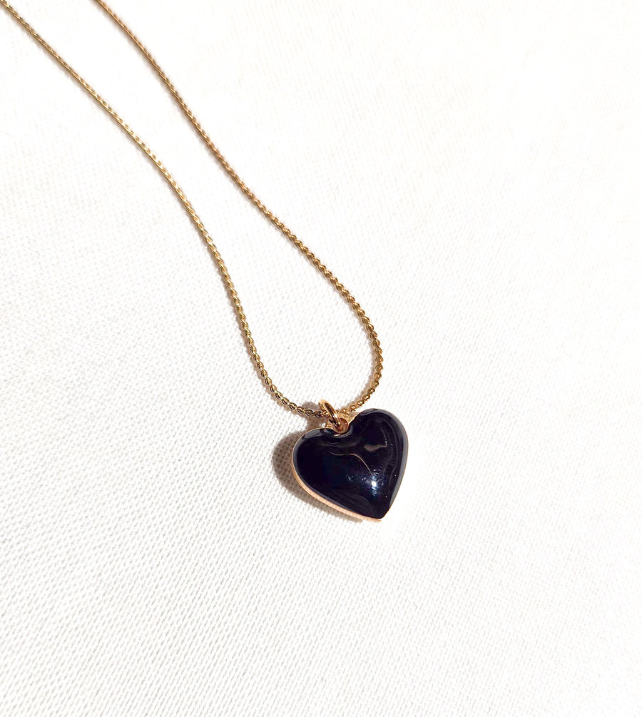 Humble Heart Necklace • Black & White