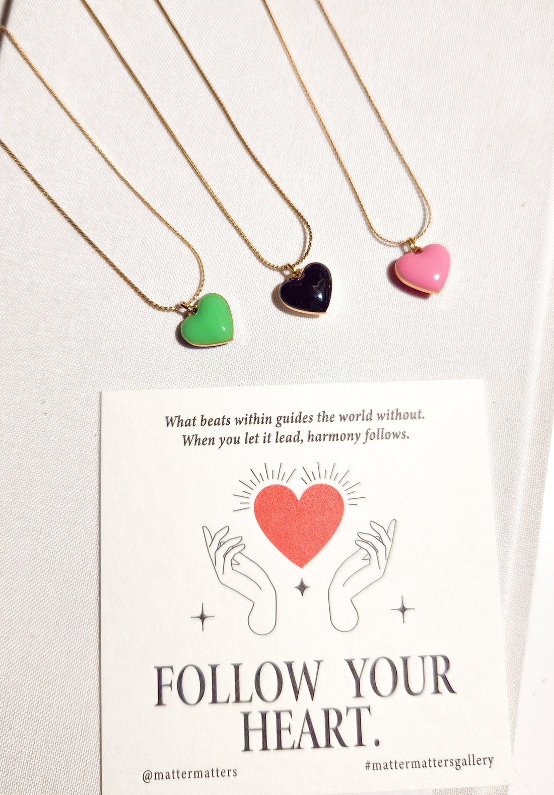 Humble Heart Necklace • Yellow & Orange