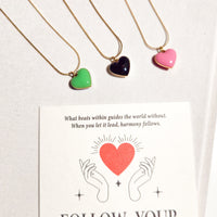 Humble Heart Necklace • Yellow & Orange