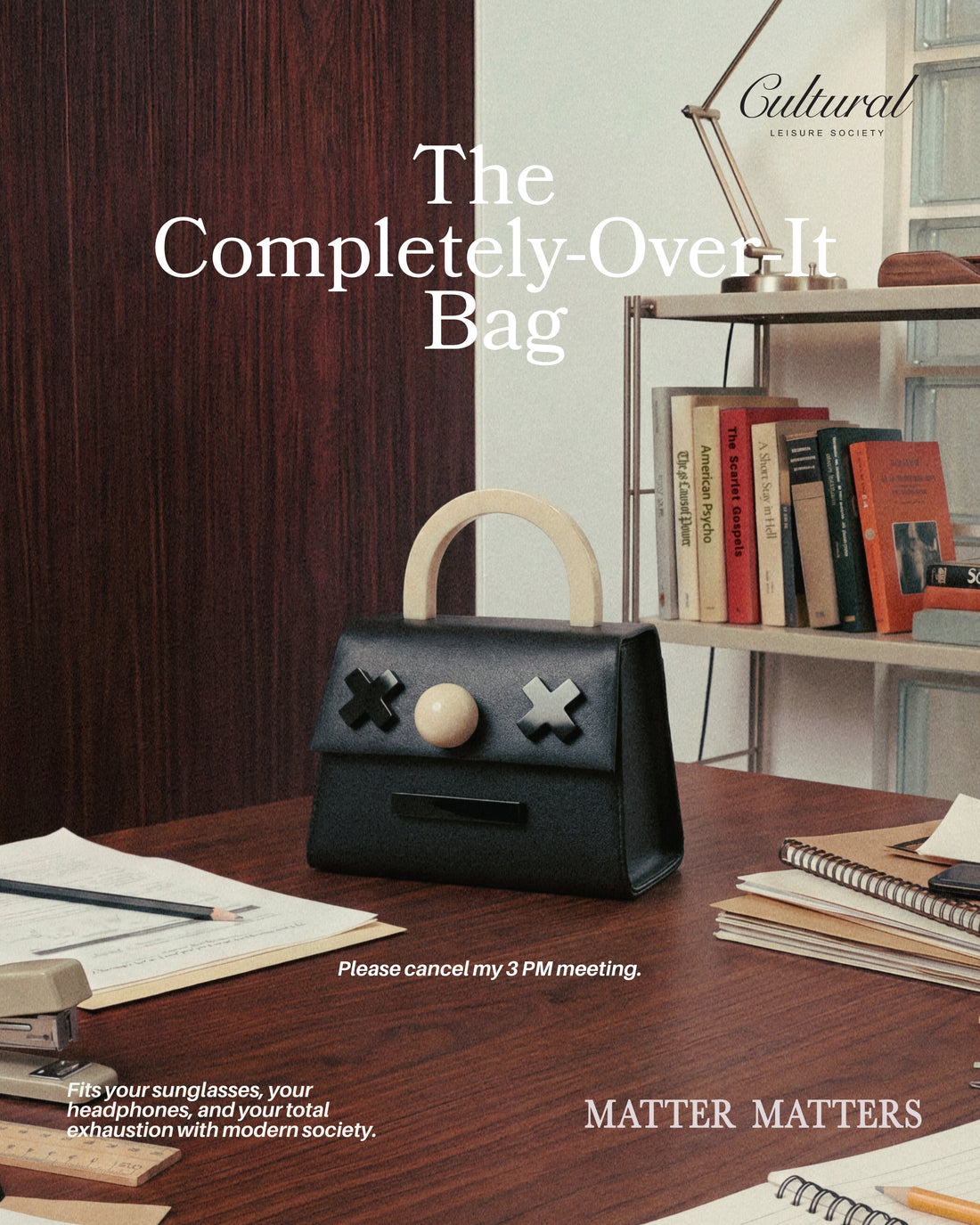 The Completely Over It Bag with Strap • Black