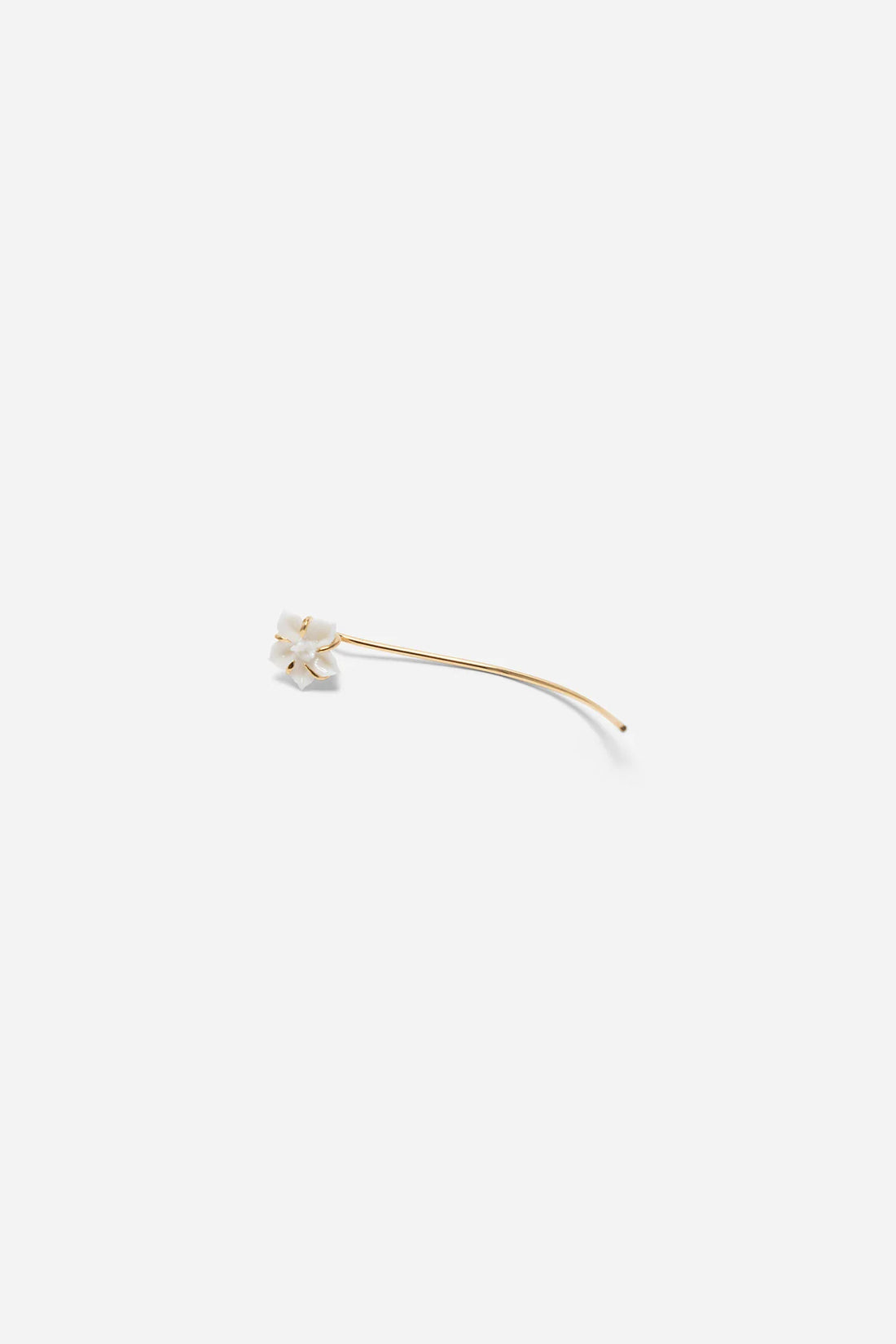 Andres Gallardo / Baby Petunia Stem Single Earring