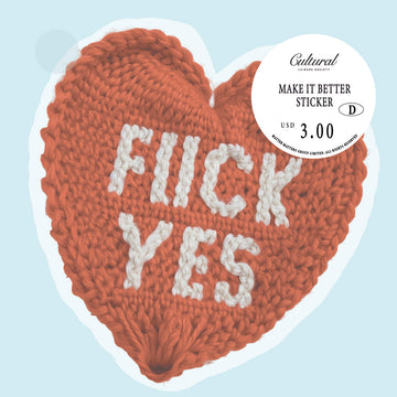 CLS Sticker • Fuck Yes Crochet Heart