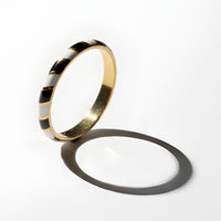 Memphis Ring • Black and White Enamel