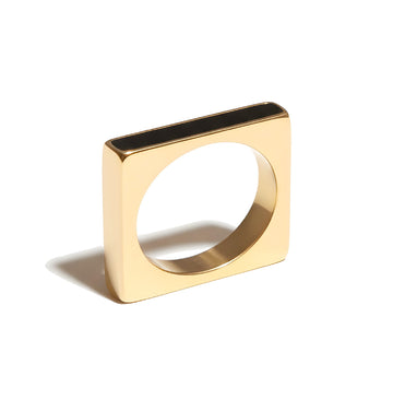 Bar Square Ring • Black