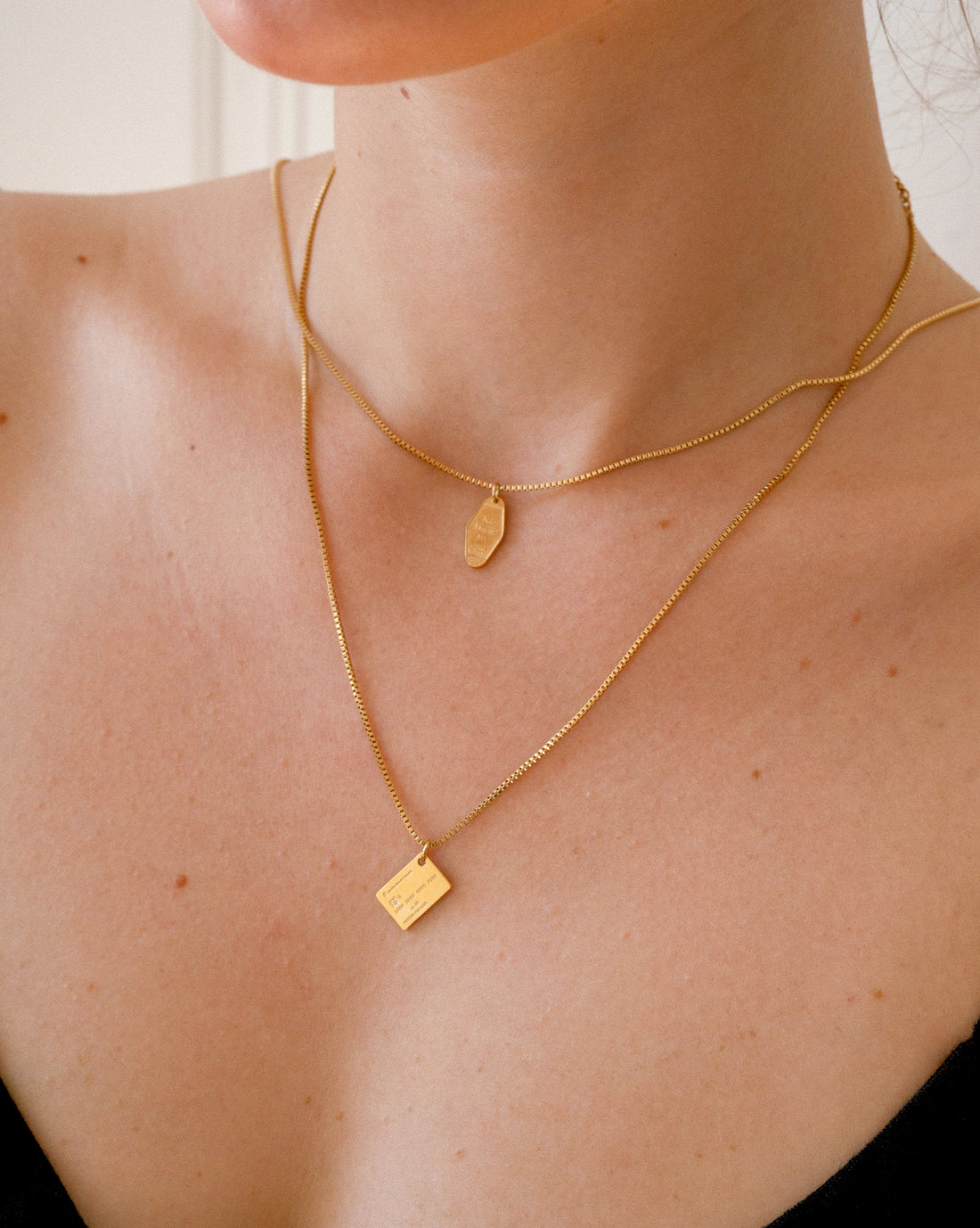 Yes, I Mean No Keytag Necklace • Gold