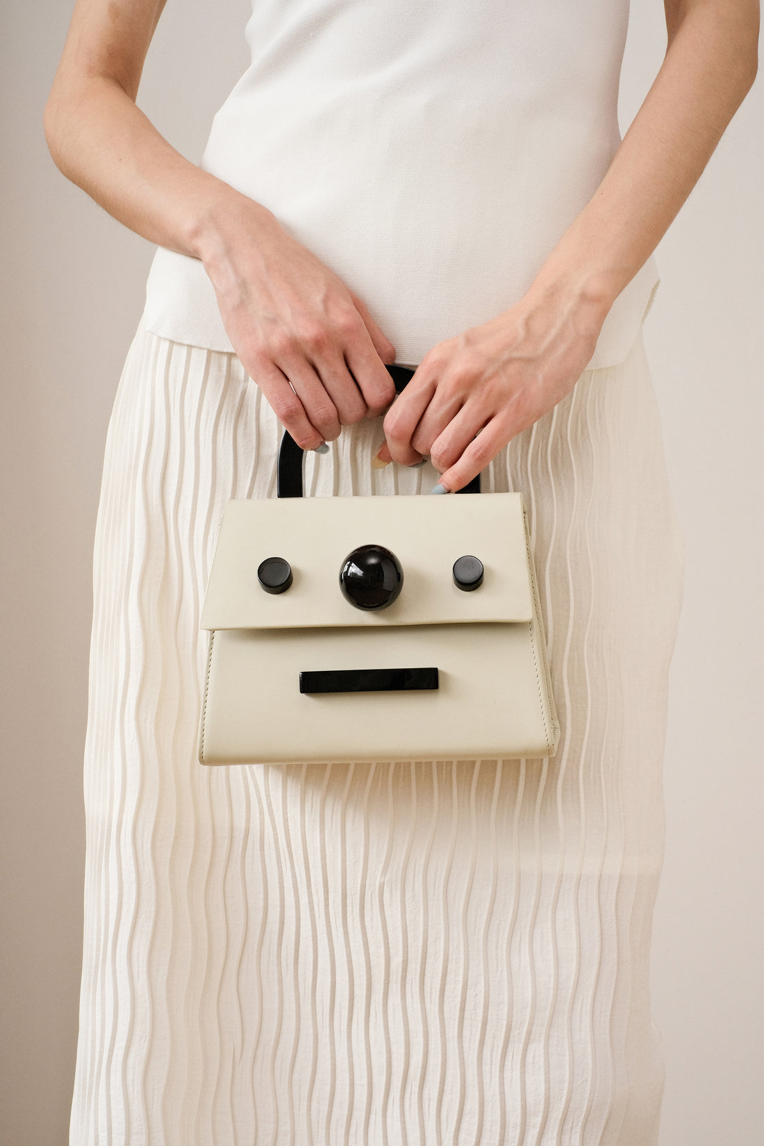 The Don't Talk To Me Bag with Strap • Beige
