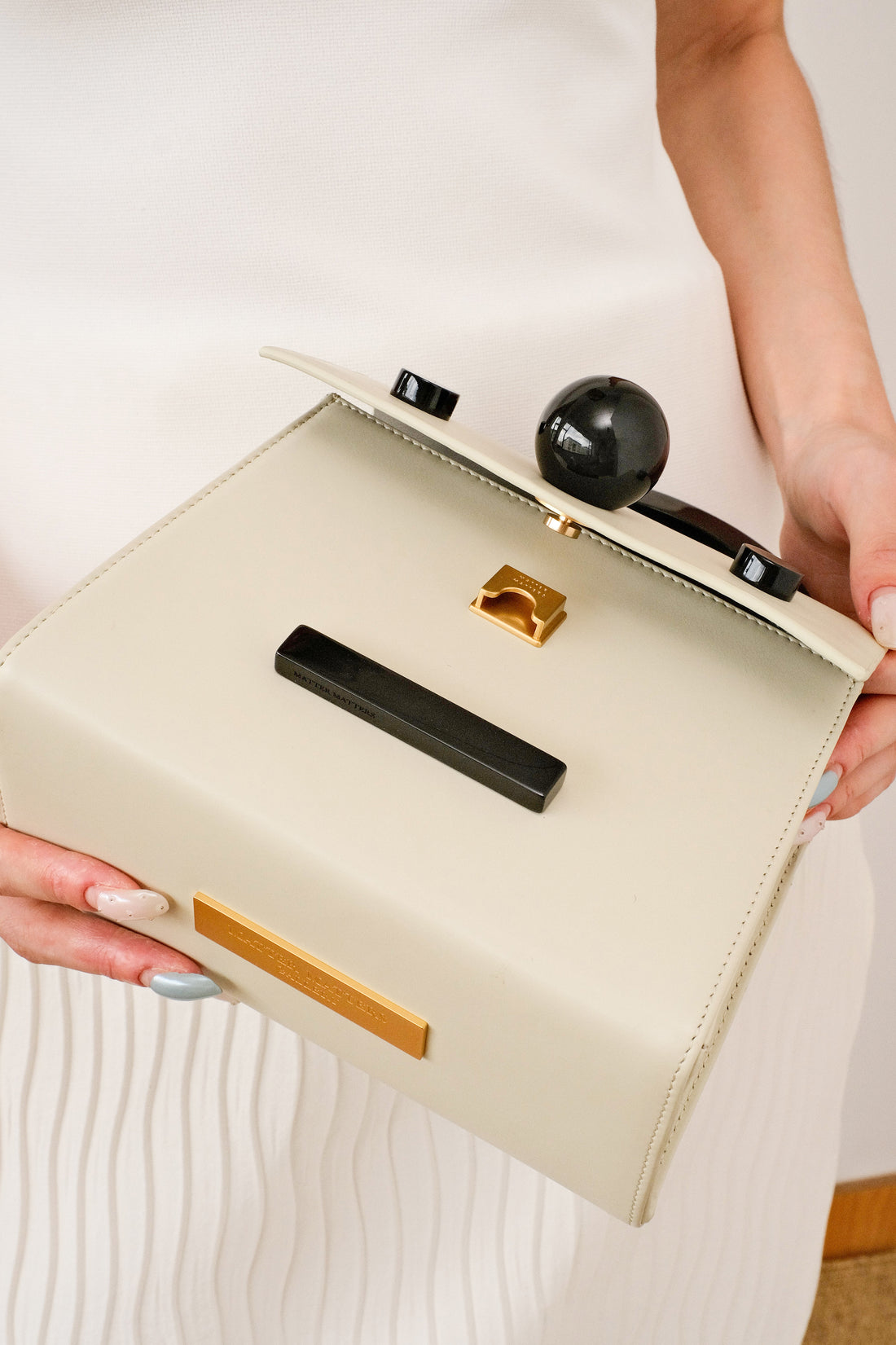 The Don't Talk To Me Bag with Strap • Beige