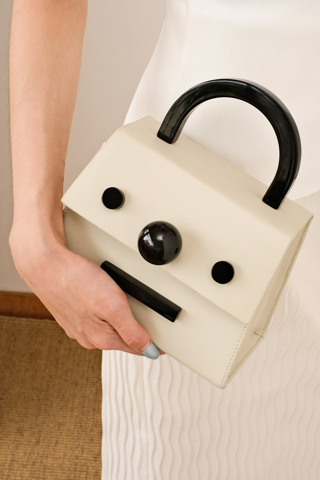 The Don't Talk To Me Bag with Strap • Beige