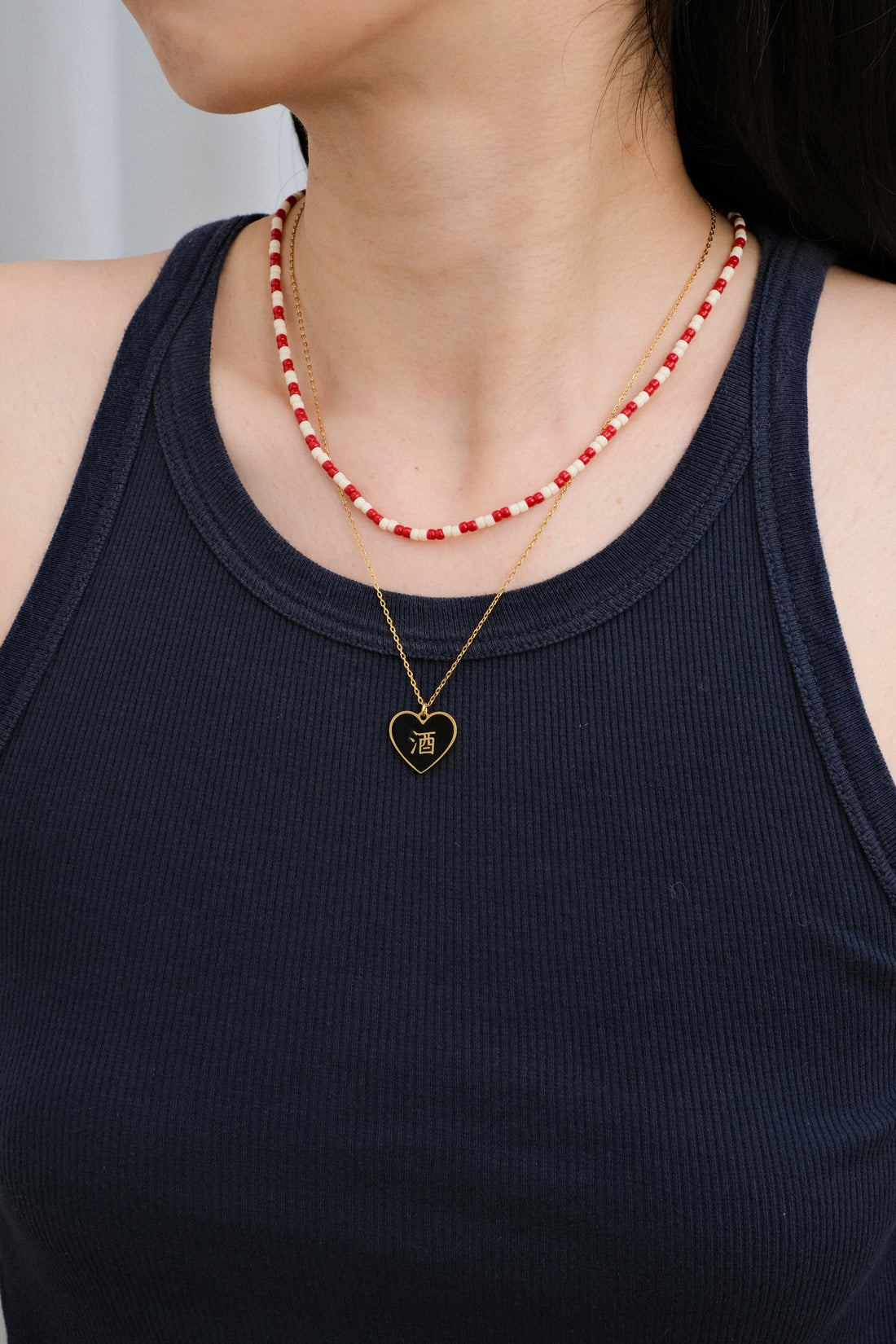 Speak Your Heart/ 酒/鬼 Alcohol/Ghost Necklace • Black