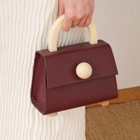 Diva Satchel Bag with Strap • Wine
