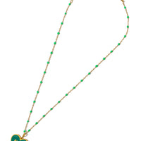 Fuck Yes Necklace • Forest Green