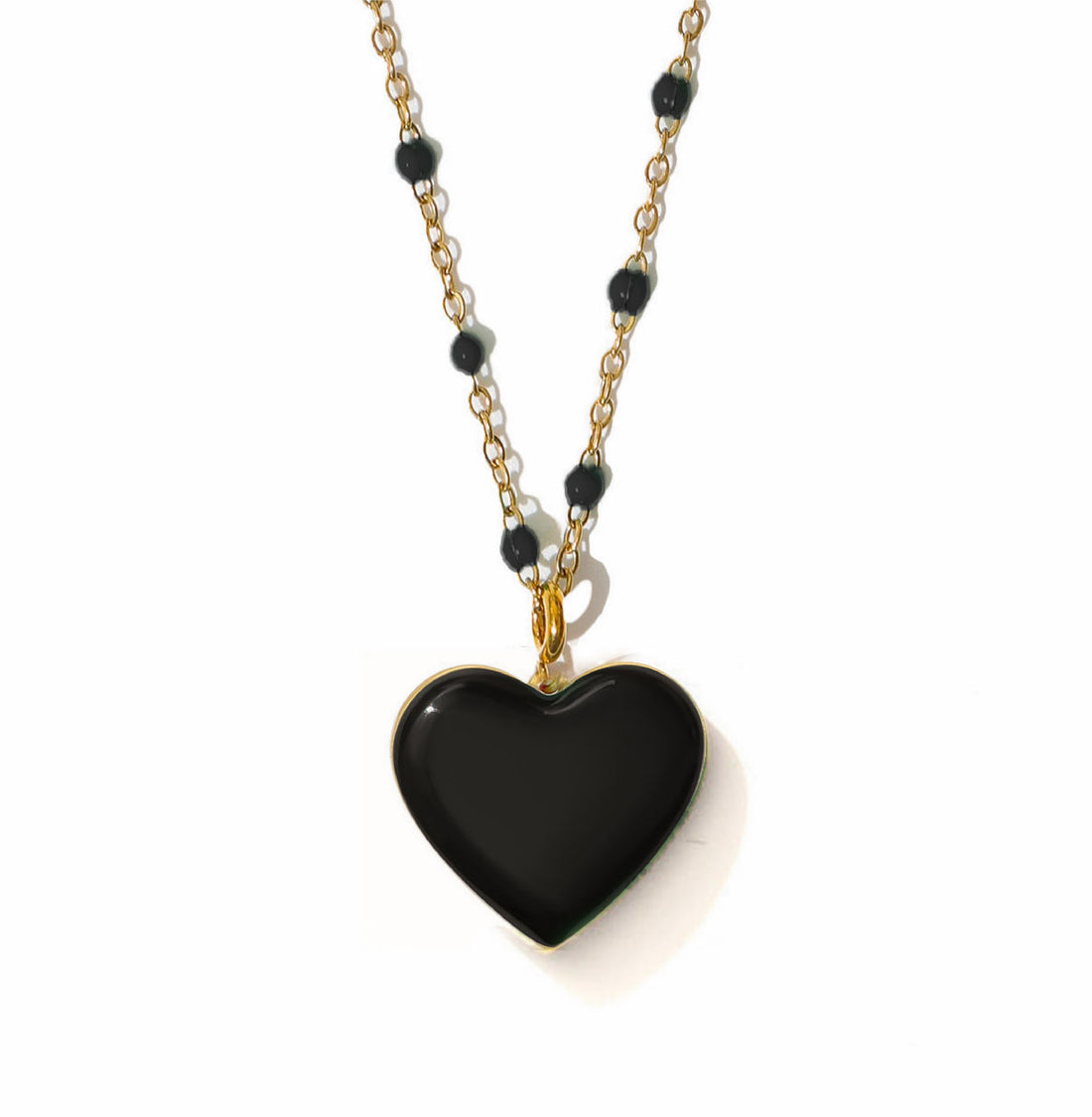 Follow Your Heart Necklace • Green & Black