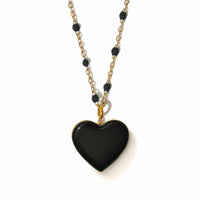 Follow Your Heart Necklace • Green & Black