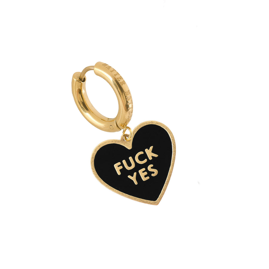 Fuck Yes Earrings black / Reversible