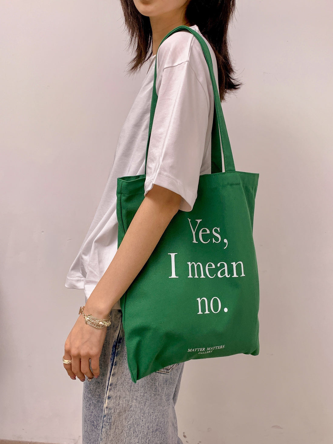 Yes I Mean No • Green/ Tote Bag