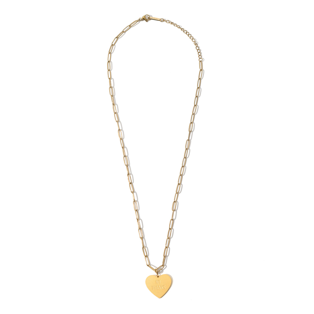 Fuck Yes Box Chain Necklace • Black