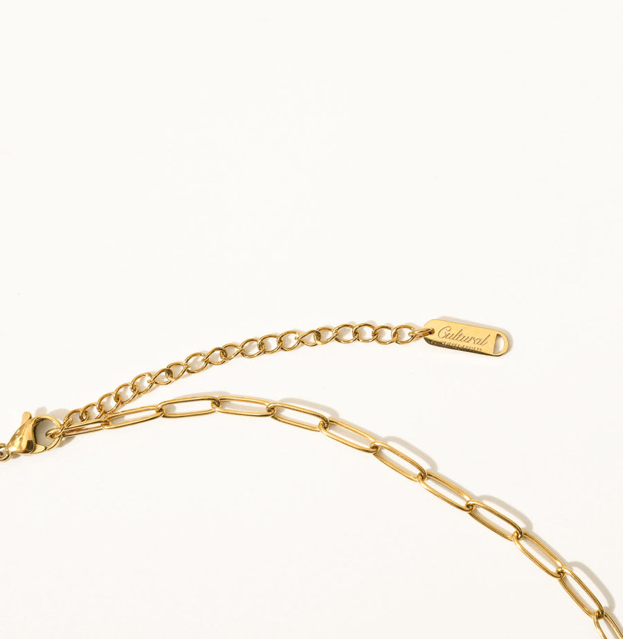 Fuck Yes Box Chain Necklace • Forest Green
