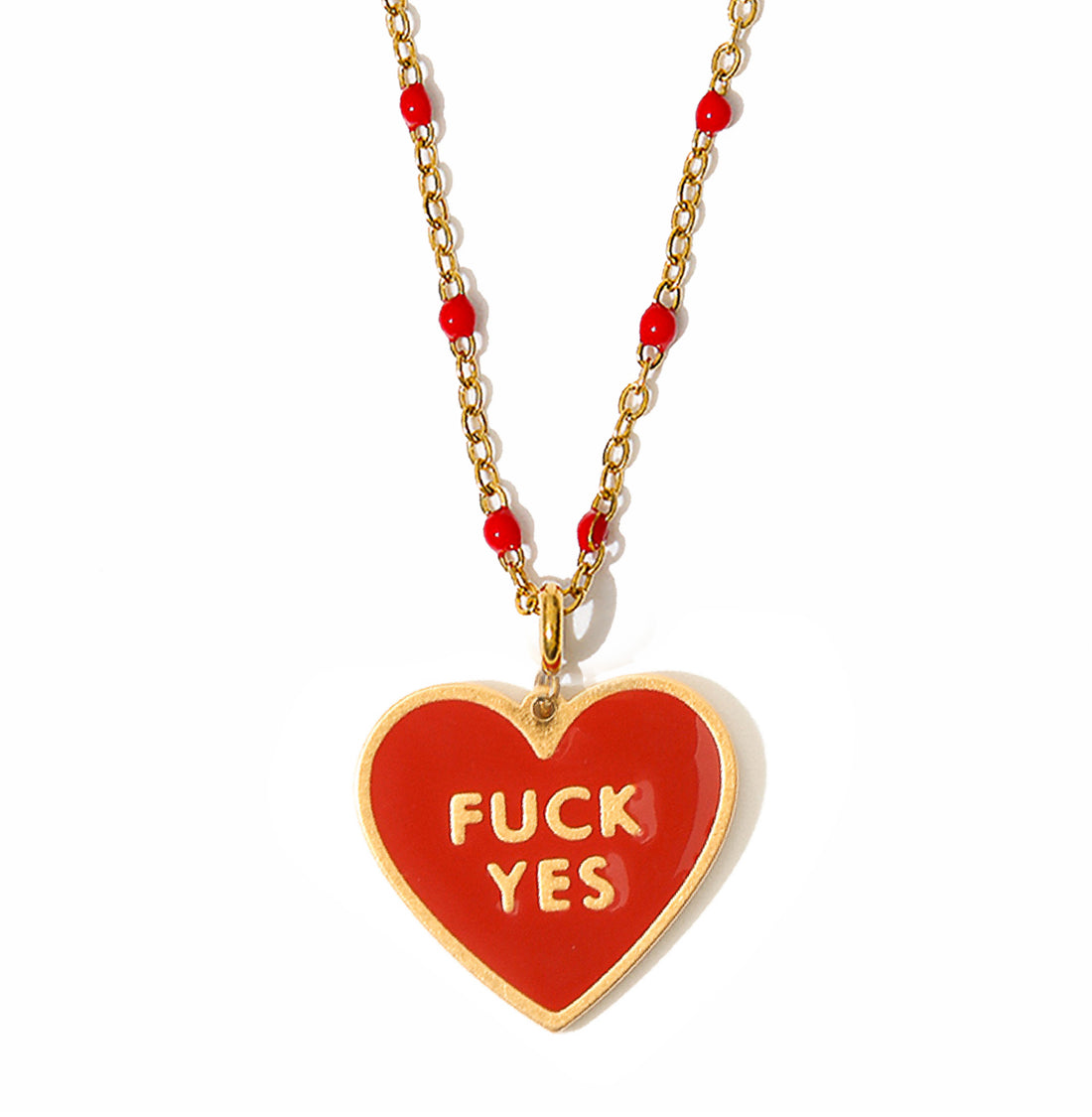 Fuck Yes Necklace • Red